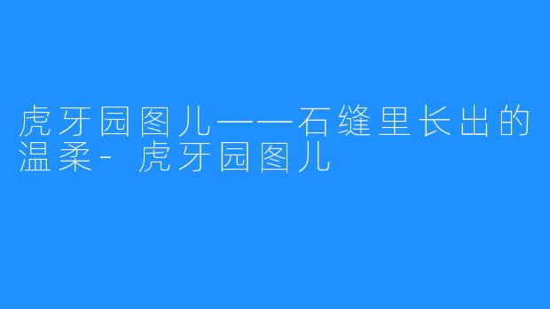 虎牙园图儿——石缝里长出的温柔-虎牙园图儿